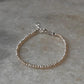 Handcrafted silver bracelet with classic freshwater pearls