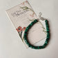 Stackable malachite bracelet with flat tube beads  