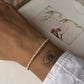 Stackable 2mm warm tone pearl bracelet  