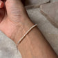 Shiny 2mm pearl bracelet in sterling silver  