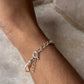 Elegant pearl stacking bracelet with silver lock  