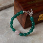 Love & Abundance Rose Quartz & Green Onyx Tumble 925 Sterling Silver Bracelet