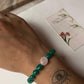 Love & Abundance Rose Quartz & Green Onyx Tumble 925 Sterling Silver Bracelet