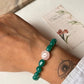 Love & Abundance Rose Quartz & Green Onyx Tumble 925 Sterling Silver Bracelet