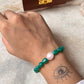 Love & Abundance Rose Quartz & Green Onyx Tumble 925 Sterling Silver Bracelet