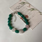 Love & Abundance Rose Quartz Heart & Green Onyx Tumble 925 Sterling Silver Bracelet