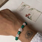 Love & Abundance Rose Quartz Heart & Green Onyx Tumble 925 Sterling Silver Bracelet
