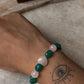 Love & Abundance Rose Quartz Heart & Green Onyx Tumble 925 Sterling Silver Bracelet