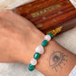 Love & Abundance Rose Quartz Heart & Green Onyx Tumble 925 Sterling Silver Bracelet