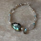 Stormy Labradorite SkyFall Handcrafted Natural 925 Sterling Silver Bracelet