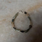 Opaque aquamarine gemstone bracelet handmade in silver