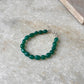 Natural gemstone bracelet with green onyx tumbles