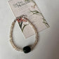 Plain round moonstone with aventurine tumble silver bracelet  