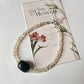 White moonstone and green aventurine silver bracelet 