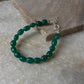 Elegant green onyx bracelet in 925 sterling silver  