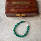 Healing green onyx stone bracelet with silver