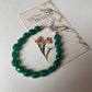 Green onyx and sterling silver wrist accessory  