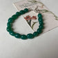 Handcrafted green onyx 925 silver bracelet  