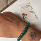 Tumbled green onyx gemstone silver bracelet  