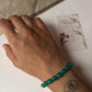 Smooth tumble green onyx bracelet handcrafted in silver  