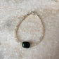 Dark green aventurine and moonstone beaded bracelet  