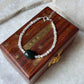 Stackable bracelet with moonstone and aventurine tumbles 