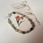 Aquamarine opaque tumble stone silver bracelet 