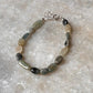 Handcrafted aquamarine 925 sterling silver bracelet  