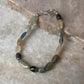 Aquamarine silver bracelet with natural tumbled stones 