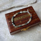 Aquamarine silver bracelet with natural tumbled stones 