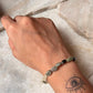 Natural aquamarine bracelet with sterling silver clasp