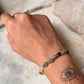 Calming aquamarine tumble bracelet in 925 silver 
