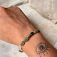 Calming aquamarine tumble bracelet in 925 silver  