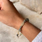 Natural aquamarine bracelet with sterling silver clasp
