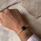 Handcrafted silver bracelet with moonstone and aventurine  