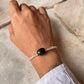 Handcrafted silver bracelet with moonstone and aventurine 