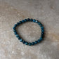 Blue Apatite Natural Crystal 6mm Bracelet close-up  
