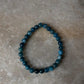 6mm round blue apatite crystal bead bracelet  