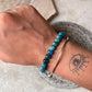 Natural blue apatite gemstone bracelet for healing