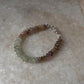 Natural fluorite crystal bracelet with silver clasp