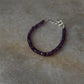 Amethyst Flat 4mm Crystal 925 Sterling Silver Bracelet