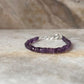 Amethyst Flat 4mm Crystal 925 Sterling Silver Bracelet