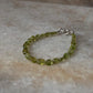 Peridot Oval Crystal 925 Sterling Silver Bracelet