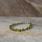 Peridot Oval Crystal 925 Sterling Silver Bracelet