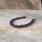 Amethyst Flat 4mm Crystal 925 Sterling Silver Bracelet