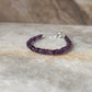 Amethyst Flat 4mm Crystal 925 Sterling Silver Bracelet