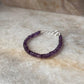 Amethyst Flat 4mm Crystal 925 Sterling Silver Bracelet