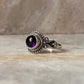 Amethyst Round Boho 925 Sterling Silver Ring