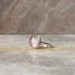Rose Quartz Oval Plain 925 Sterling Silver Ring
