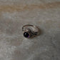 Amethyst Round Boho 925 Sterling Silver Ring